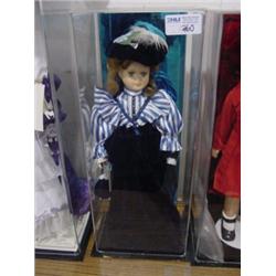 VICTORIAN PROCELAIN LADY IN BLUE DOLL-STAMP