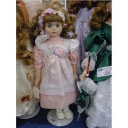 PORCELAIN DOLL 16 1/2 " NO MARKINGS