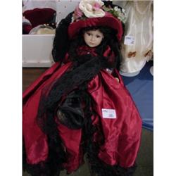 DUCK HOUSE 16" PORCELAIN DOLL MARKED