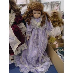 THE BROADWAY COLLECTION 22" PORCELAIN DOLL NO MARKINGS