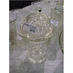 5PC-4/WRANGLER GLASSES, 1/PRESSED GLASS CANDY HOLDER