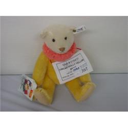 STEIFF ORIG. TEDDY BEAR REP. 13 CIRCUS DOLLY,YELLOW,SQ BOX NT WKING