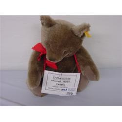 STEIFF ORIG TEDDY BEAR-ORIG TEDDY,CARMEL,14",MOHAIR,WRK V BOX