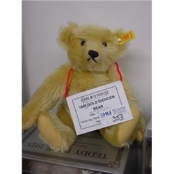 STEIFF ORIG TEDDY REP. 06 GOLD GIENGEN,12",YEL TAG,V B NT WRKING