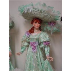 RUSTIE 42" PORCELAIN DOLL MRKD 280/2000 NO/CERT/BOX