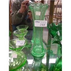 GREEN DEPRESSION VASE