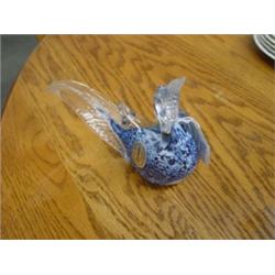 MURANO ITALIAN COCK-A-TOO PAPER WEIGHT