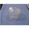 Image 1 : PRESSED GLASS CANDY DISH COMPOTE W/LID