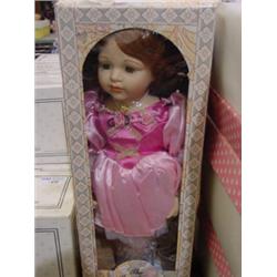 THE BROADWAY COLLECTION 18" PORCELAIN WIND UP MUSICAL DOLL