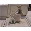 Image 1 : NADAL PORCELAIN NO. 13-2301 SMALL GIR W/TWO GEESE