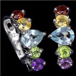 Natural Multi Gemstone Earring