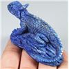 Image 3 : HandCarved Natural Lapis Lizard
