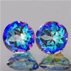 Natural Mystic Blue Topaz 6.00 mm - Flawless