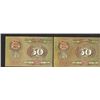 Image 2 : Bank of Estonia, 1929 Issue Banknote Sequential Pair.