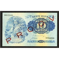 Eesti Pank. 1928 Issue.