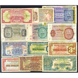 British Armed Forces, ND ( Issue, Group of 13 Issued Notes