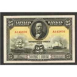 Latvijas Bankas, 1928 Issue Banknote.