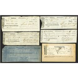 Historic Check and Draft Lot, ca. 1796 to 1820.