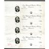 Image 1 : First National Bank of Houston, 1890's Approval Proof Sheet of 4 Drafts.