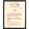 Image 1 : Atom Bomb plane dropped Civil Defense recruiting flier.