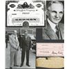 Image 1 : Henry Ford II Autographed Check dated 1976 with Press Photos.