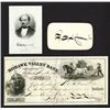 Image 1 : Francis Spinner Group. Intaglio portrait, check and card autograph.