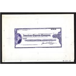 American Express Co. Traveler's Cheque Proof in Pounds.