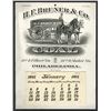 Image 1 : T.A. Bradley Calendar. H.F. Bruner & Co. Coal. 1891 full year pad.