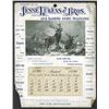 Image 1 : T.A. Bradley Calendar. Jesse Lukens & Bros. 1890 partial year pad.