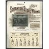 Image 1 : T.A. Bradley Calendar. Scranton Stove Works. 1897 full year pad.