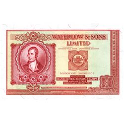 Waterlow & Sons, Ltd, Advertising Banknote.