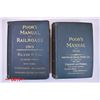 Image 1 : Poor's Manual of Railroads - 1894 and 1919 with Security Engraver Advertising Plates.