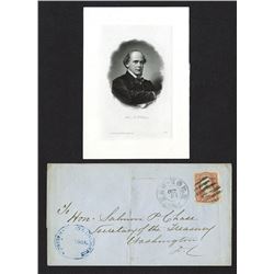 Salmon P. Chase ABNC vignette and stamped envelope.