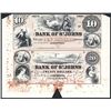 Image 1 : Bank of St. John $10 & $20 Uncut Sheet of 2 Red Tinted Proprietary Proofs.
