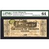 Image 1 : State of Georgia Confederate Steamship Advertising Banknote, ca.1863.