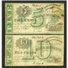 Image 1 : Hiram Cail's Banking and Collection Office, Bank of Pawling 1862 Scrip Note Pair.
