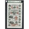 Image 1 : Bank of Watertown, ca.1863 Uncut Obsolete Banknote Sheet.