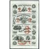 Image 2 : Bank of Watertown, ca.1863 Uncut Obsolete Banknote Sheet.