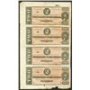Image 1 : C.S.A. 1864, $2, Vertical Half Sheet of 4 Notes.
