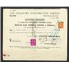 Image 1 : Palestine Corporation Ltd. Dividend Warrant.