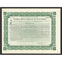 Jewish related American stock certificates.