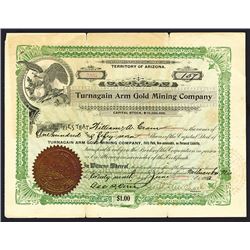 Turnagain Arm Gold Mining Co. 1903 Alaska Stock Certificate.