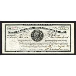Bressler Mining & Smelting Co. of Chicago. 1883.