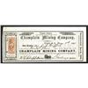 Image 1 : Champlain Mining Co., 1863 Stock Certificate.
