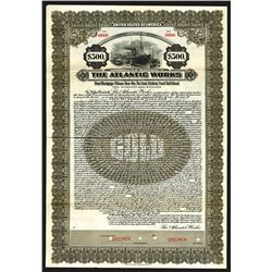 Atlantic Works Bond Specimen. 1923.