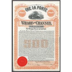 La Porte Wharf and Channel Co, 1899 Bond.