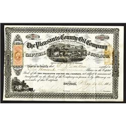 Pleasants County Oil Co., 1865 Stock Certificate.