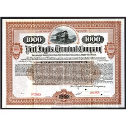 Port Inglis Terminal Co., 1904, $1000 Specimen Bond.