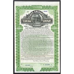 New Orleans Terminal Co. 1903. Specimen Bond.