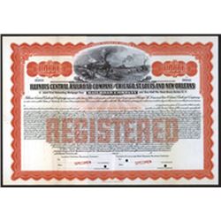 Illinois Central Railroad Co. and Chicago, St. Louis and New Orleans Railroad Co., 1913 Specimen Bon